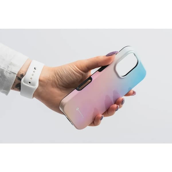 Forcell Telefontaske til iPhone 15 Pro MagSafe Mirage - Lyserød/Blå
