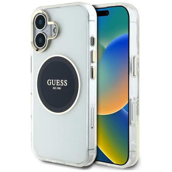 Guess-puhelinkotelo iPhone 16 MagSafe IML Colored Circle