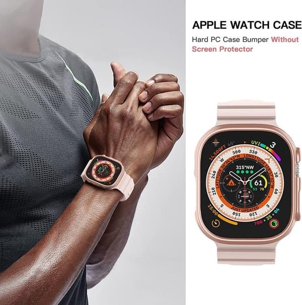 Apple Watch Ultra (49mm) Skal Rubberized PC - Starlight