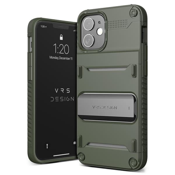 VRS DESIGN Damda QuickStand Skal iPhone 12 Mini - Grön