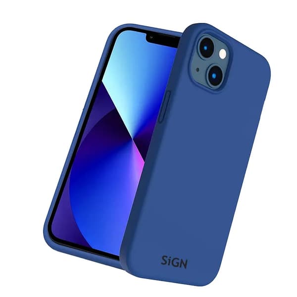 SiGn iPhone 14 Plus Etui Flydende Silikone - Havblå