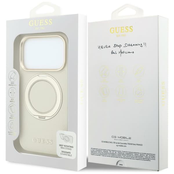 Guess Mobilskal För iPhone 18 Pro Max/17 Pro Max Magsafe Ringställ 360
