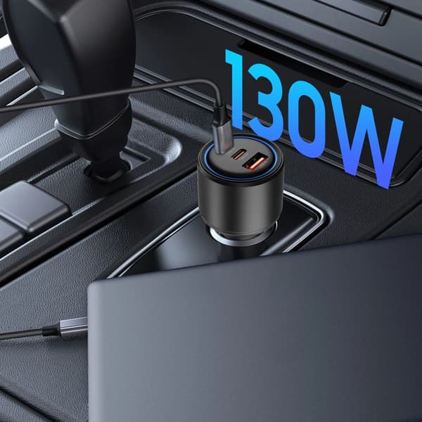Tech-Protect Billaddare 130W - Svart