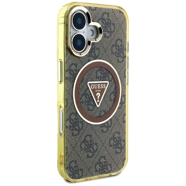 Guess Mobilskal till iPhone 16 Magsafe Glitter - Brun