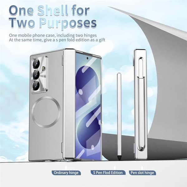 Mobilskal För Galaxy Z Fold 8 MagSafe Hård PC - Silver