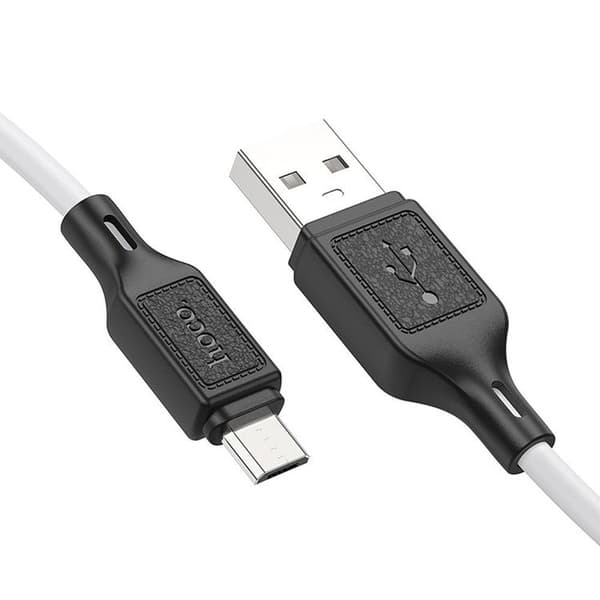 HOCO USB-A - Micro-USB-kaapeli 1m 2.4A X90 - Valkoinen