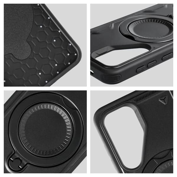 Telefontaske til Galaxy S25 Edge Front Armor - Sort