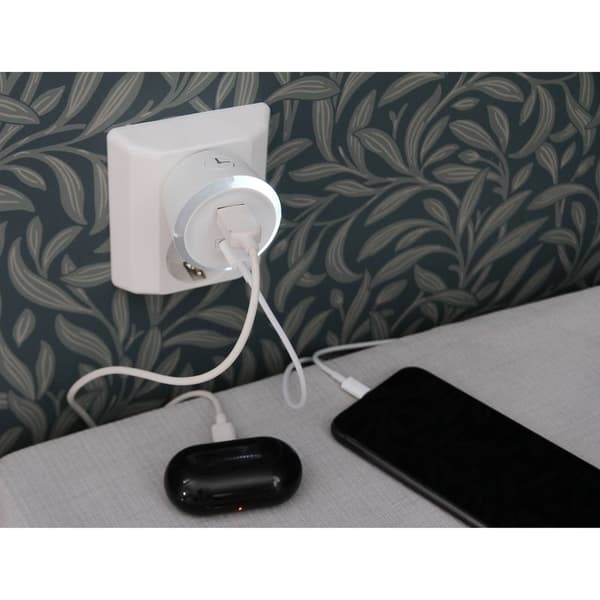 CAPIDI Sikkerhedstimer USB A+C 1-4 3.4A Hvid