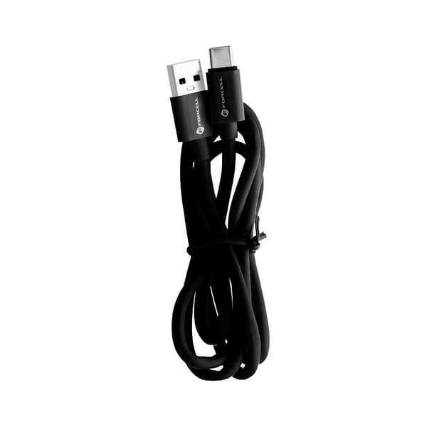 FORCELL USB-C til USB-A kabel 3.0 3A C398 TUBE sort 1m