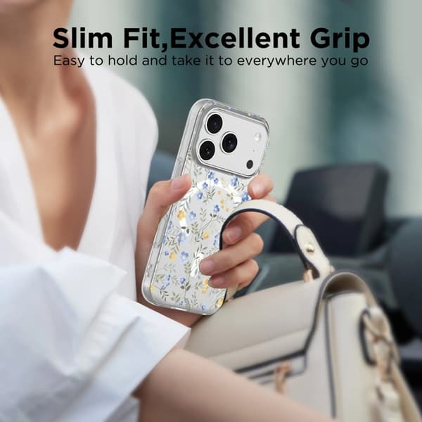 Tech-Protect Mobilskal till iPhone 17 Pro Magsafe Flexair - Spring Flowers