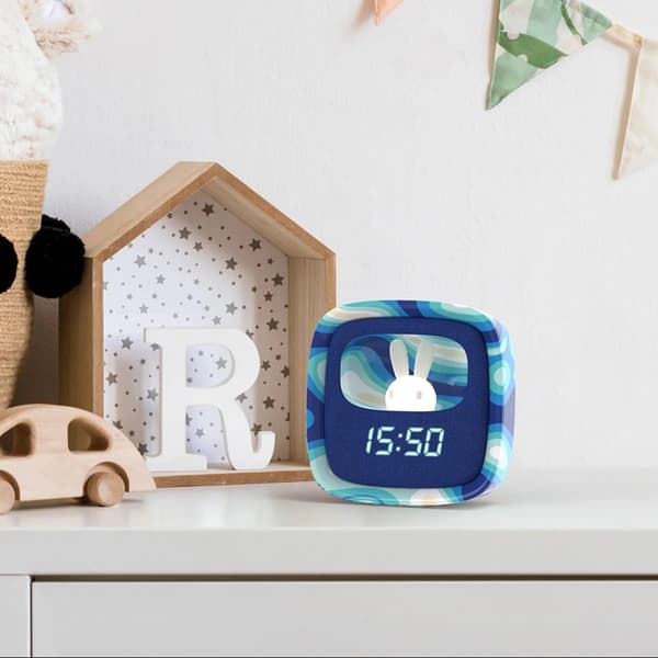 MOB Herätyskello yövalolla Billy Clock - Sininen aalto