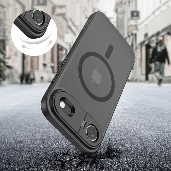 Tech-Protect Telefontaske til iPhone Air Magsafe Kickstand - Mat Sort
