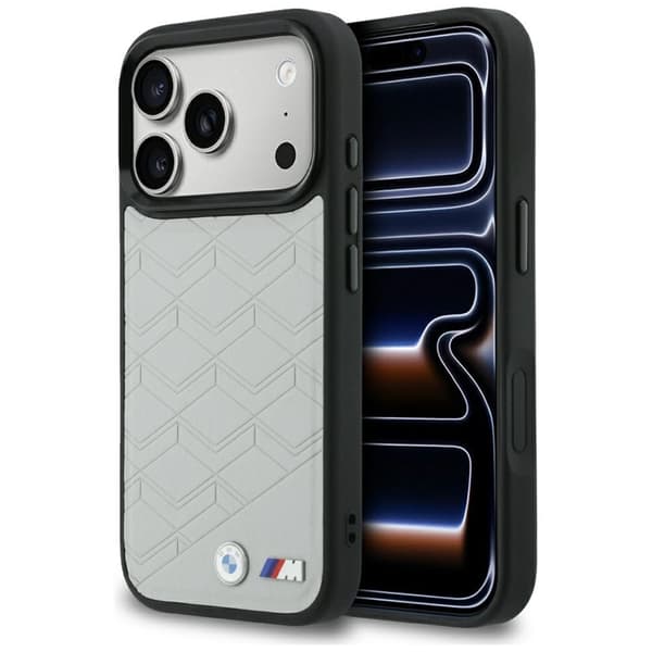 BMW telefontaske til iPhone 17 Pro Max MagSafe M Shape Logo - Grå