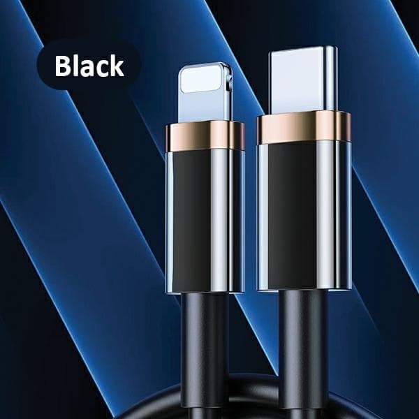 USAMS Kabel U63 USB-C–Lightning 1,2m 20W (US-SJ484) - Sort