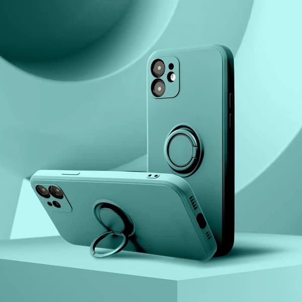 Mobilskal för iPhone 18 Pro Silikon Ring - Grön
