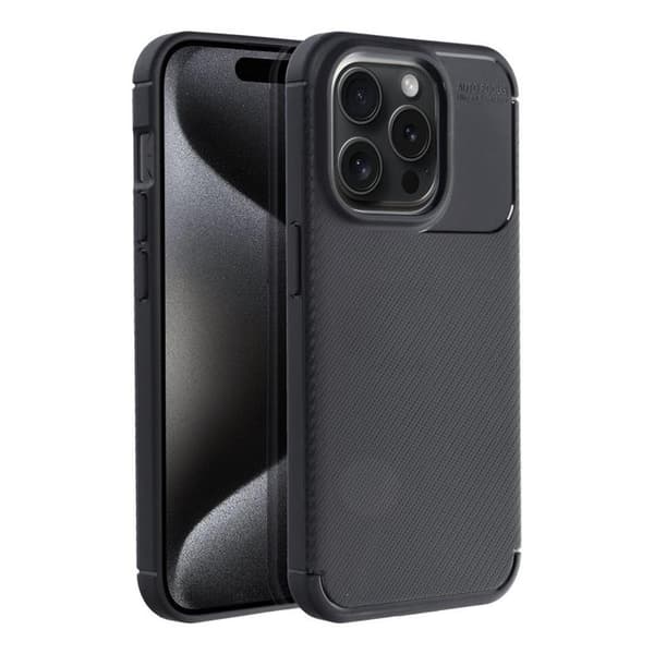 Telefontaske til iPhone 15 Pro Max Carbon Premium - Sort
