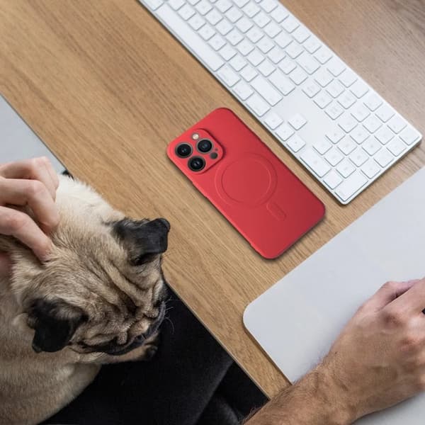 Galaxy A36 Magsafe silikonikuori - Punainen
