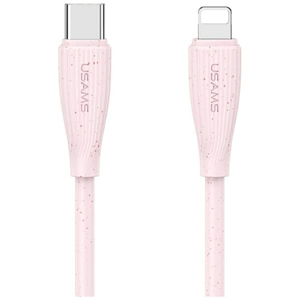 Usams USB-C til Lightning Kabel 1m Green Series - Rosa