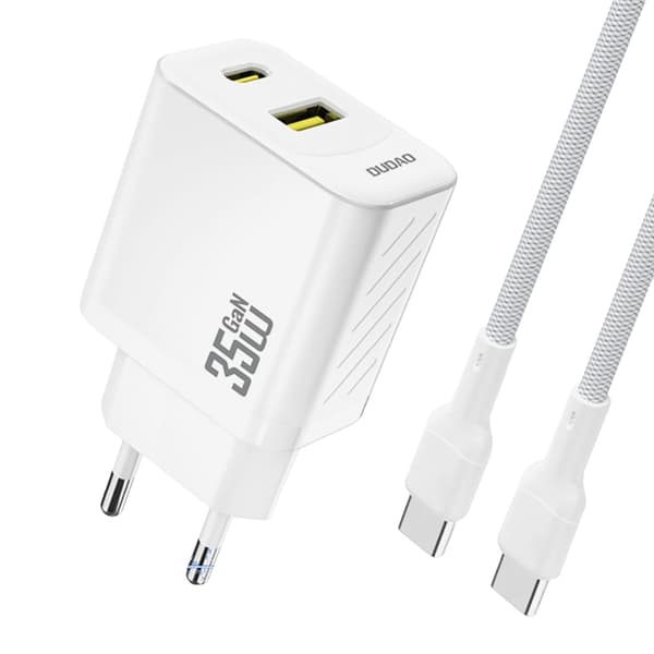 Dudao Hurtigoplader USB-A/USB-C 35W med USB-C Kabel