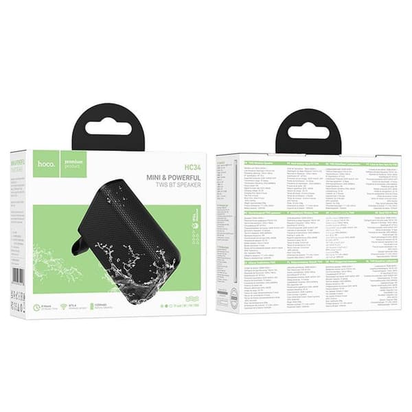 Hoco Kaiutin Bluetooth 5W 1200 mAh HC34 - Musta