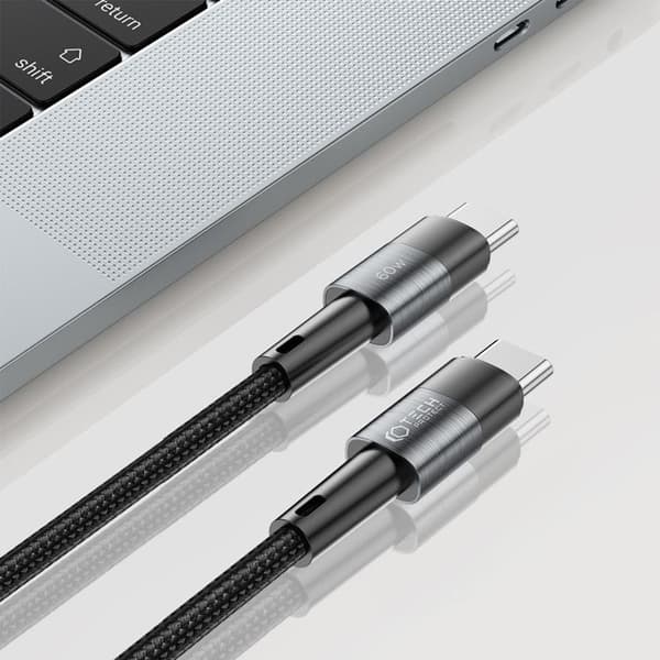 Tech-Protect USB-C–USB-C-kaapeli Ultraboost 0,25 m – harmaa