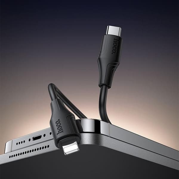 HOCO USB-C til Lightning 27W Kabel 1m Silikone X124 - Sort