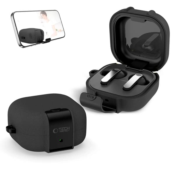 Tech-Protect Skal För Galaxy Buds 4/4 Pro Slim Hook - Svart