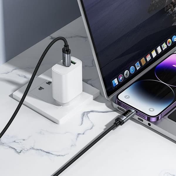 HOCO USB-C til Lightning 27W Kabel 1.2m med Display U148 - Sort