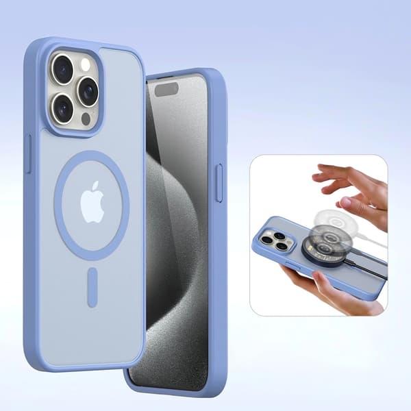 Dux Ducis iPhone 15 Pro Max Plånboksfodral Lawa Läder - Blå
