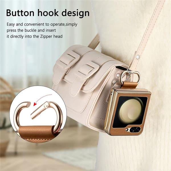 Mobilskal för Galaxy Z Flip 6 Electroplating Ring Kickstand