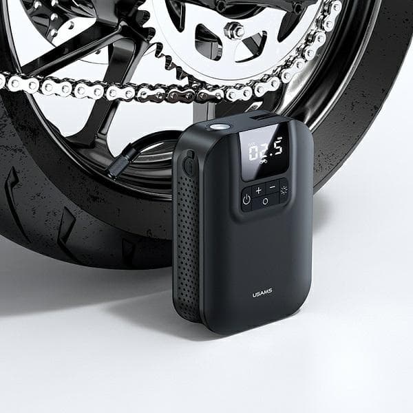 USAMS US-ZB215 Mini Bilpumpe 5000mAh - Sort