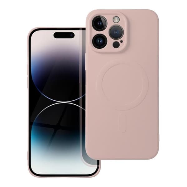 iPhone 14 Pro Max Magsafe Etui Silikone - Lyserød