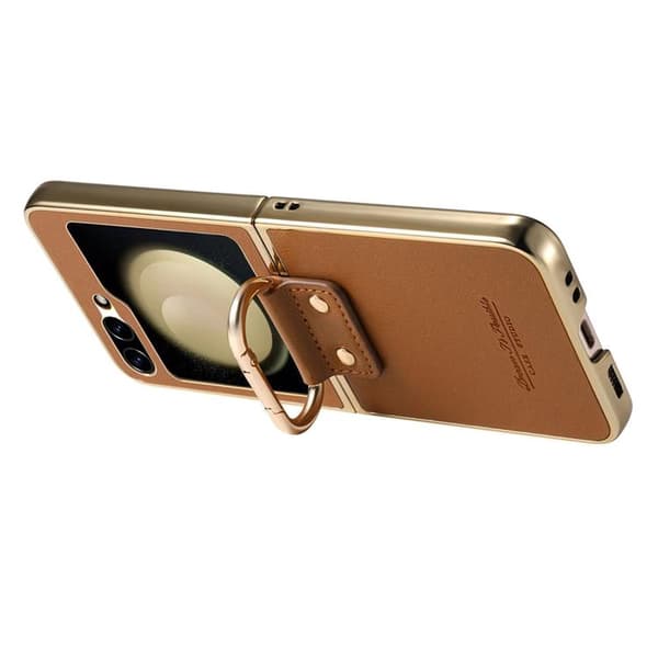 Mobilskal för Galaxy Z Flip 6 Electroplating Ring Kickstand