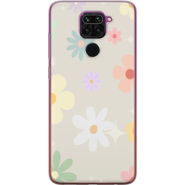 Mobilskal till Xiaomi Redmi Note 9 med fejdande blommor