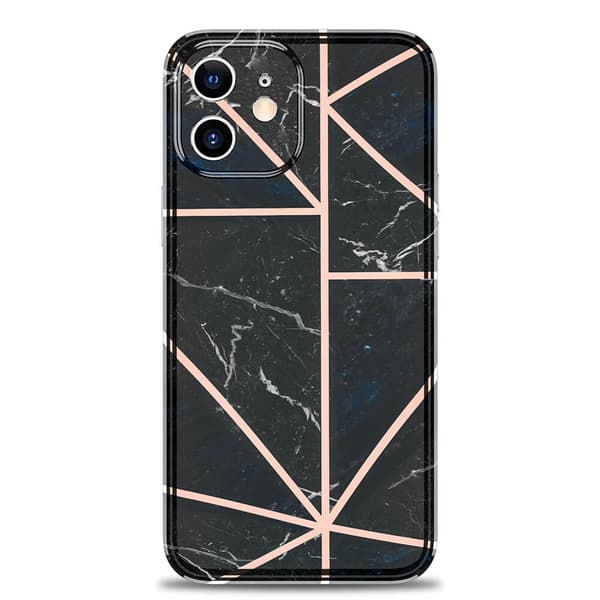 BOOM - Grid cover til iPhone 12 Mini - Sort Marmor