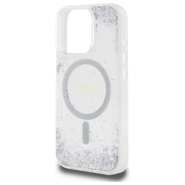 Guess Mobilskal till iPhone 16 Pro MagSafe Resin Gradient Glitter