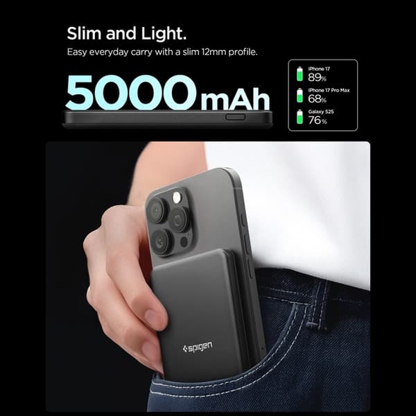 Spigen Magsafe Powerbank 5000mah Essential 22.5W - Sort