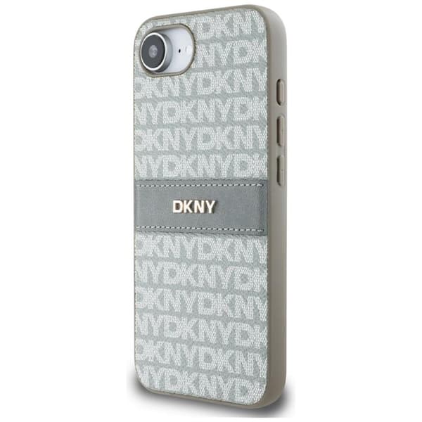 DKNY Mobilskal till iPhone 16e Repeat Texture Tonal Stripe - Beige