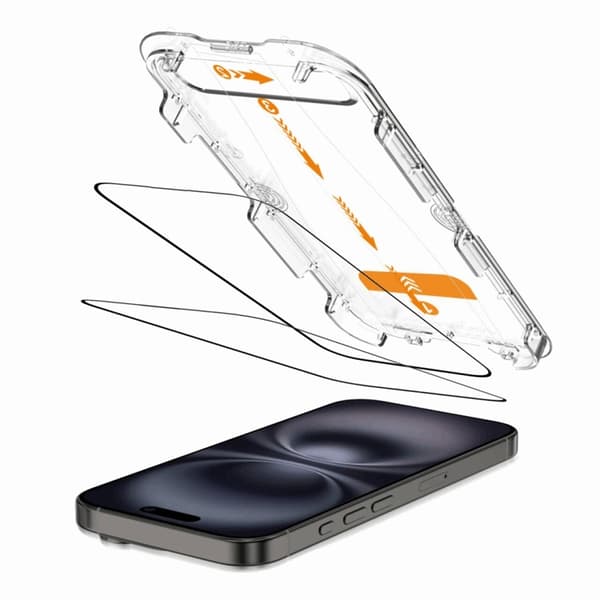 Tech-Protect [2-Pack] iPhone 15/16 Härdat Glas Skärmskydd Quick Set