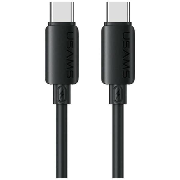 USAMS USB-C til USB-C 60W Kabel 3A 1m Silikone U98 - Sort