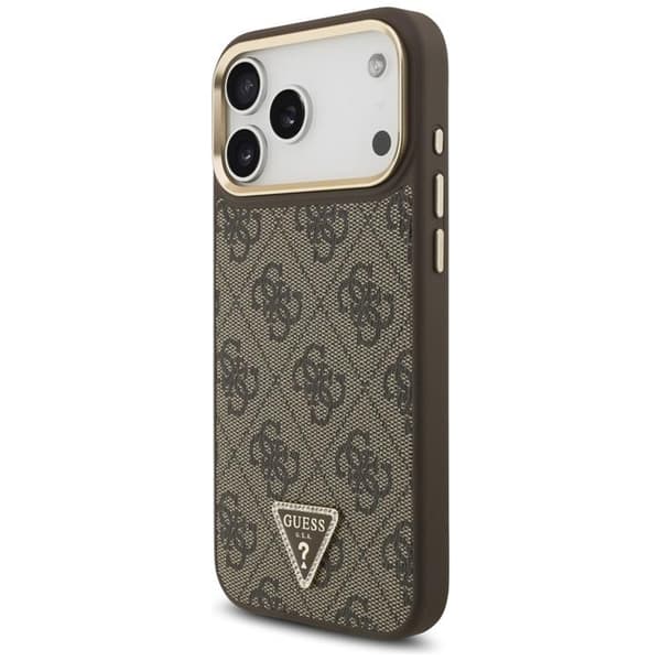 Guess Mobilskal till iPhone 17 Pro Max MagSafe 4G Triangle Logo - Brun Guld