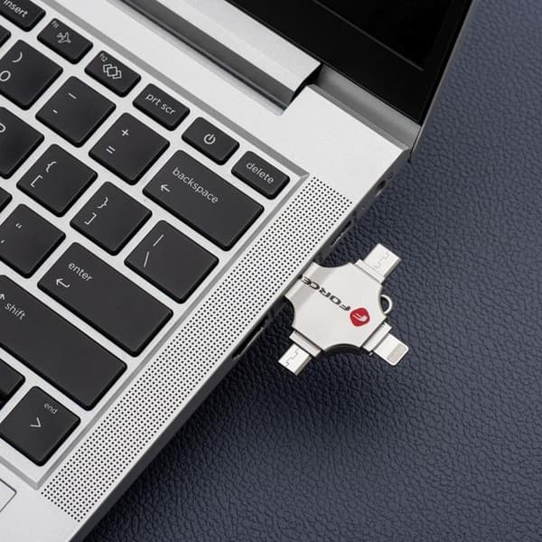 Forcell Pendrive 128GB USB 3.2 Gen 1 (USB-A/USB-C/Lightning/Micro-USB)