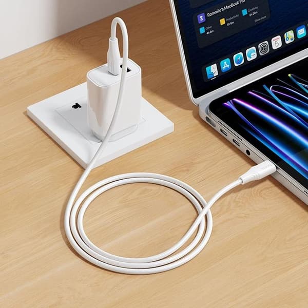 HOCO USB-C til USB-C 60W Kabel 1m Silikone X124 - Hvid