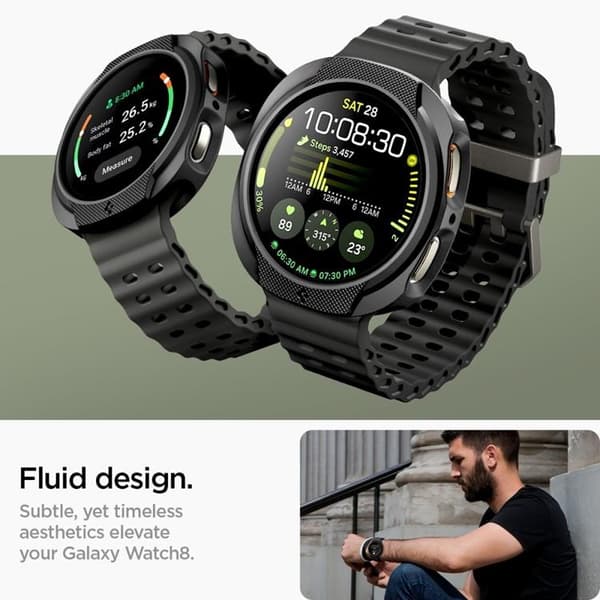 Spigen Galaxy Watch 8 (44mm) Etui Liquid Air - Sort
