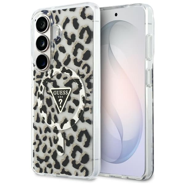 Guess Mobilcover Til Galaxy S26 MagSafe IML Leopard Print Triangle