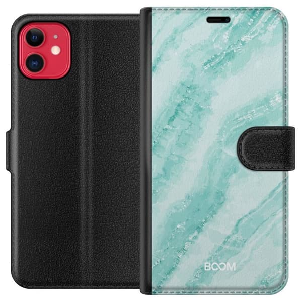 Apple iPhone 11 Pung Taske med Mint Marmor