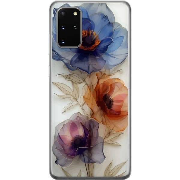 Taske til Samsung Galaxy S20+ med silkeblomster