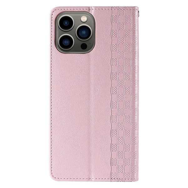 iPhone 13 Pro Max Plånboksfodral Magnet Strap - Rosa