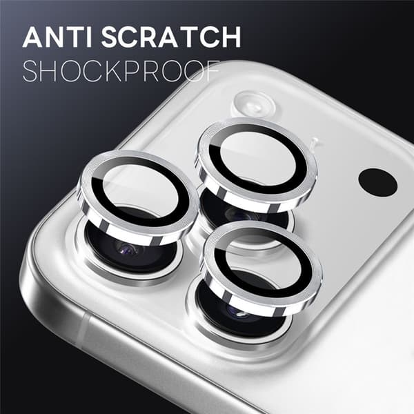 Northjo iPhone 17 Pro/17 Pro Max Härdat Glas Kameraskydd - Silver