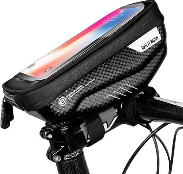 WildMan Cykelstyretaske Med Lås 1L (4" - 7") E1 - Sort